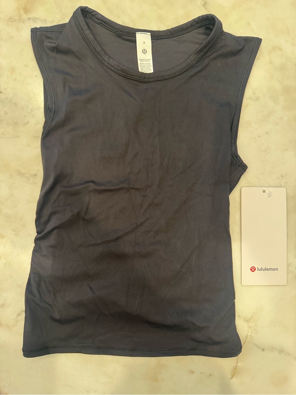 NWT All It Takes Back Twist Tank Silky- Black Size 4